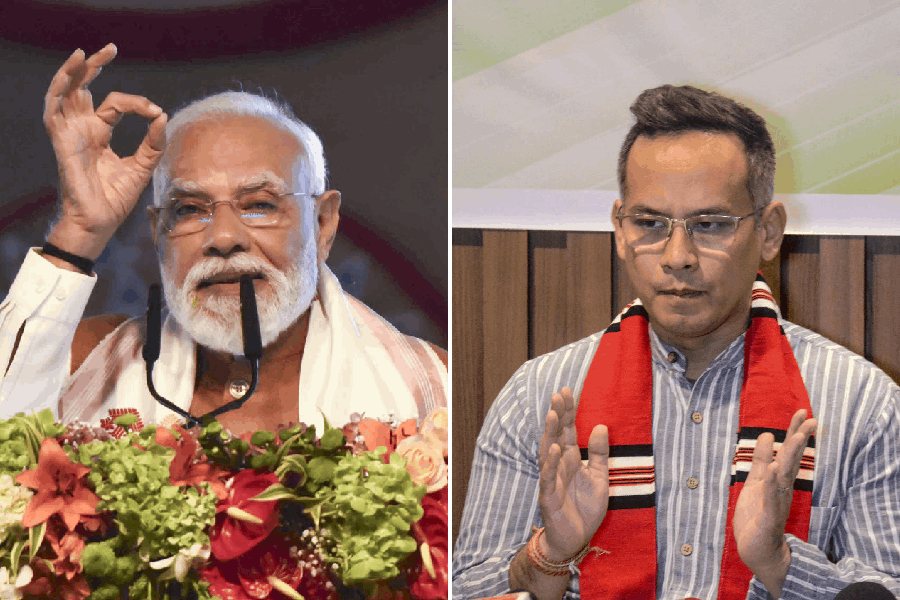 PM Narendra Modi (left), Congress MP Gaurav Gogoi (right)