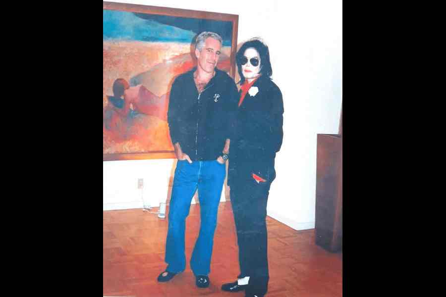 Jeffrey Epstein with Michael Jackson. Jackson is one among the many powerful people mentioned in the files.