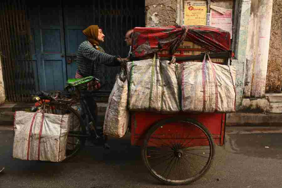 A baker's van in central Calcutta.