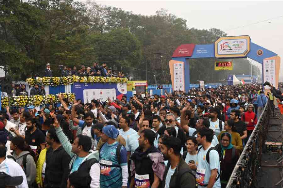 The 4.5km Ananda Run, which had around 6,000 participants