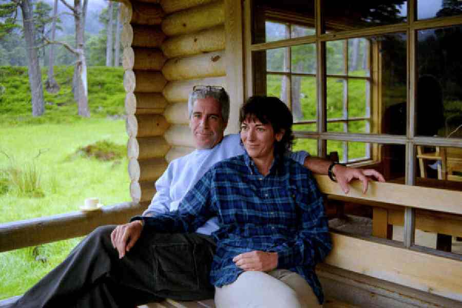 Jeffrey Epstein and Ghislaine Maxwell are seen in this image released by the department of justice. 