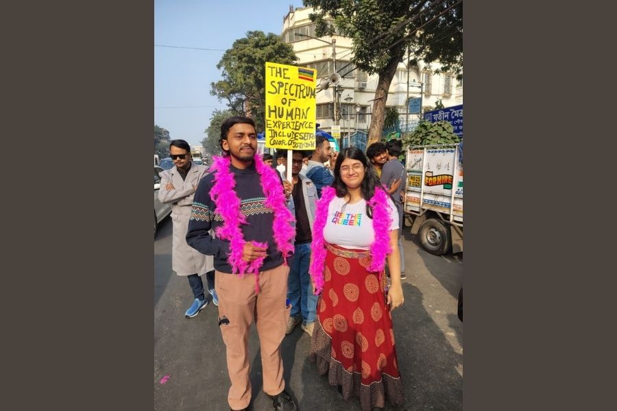 Suhasini BC at the march