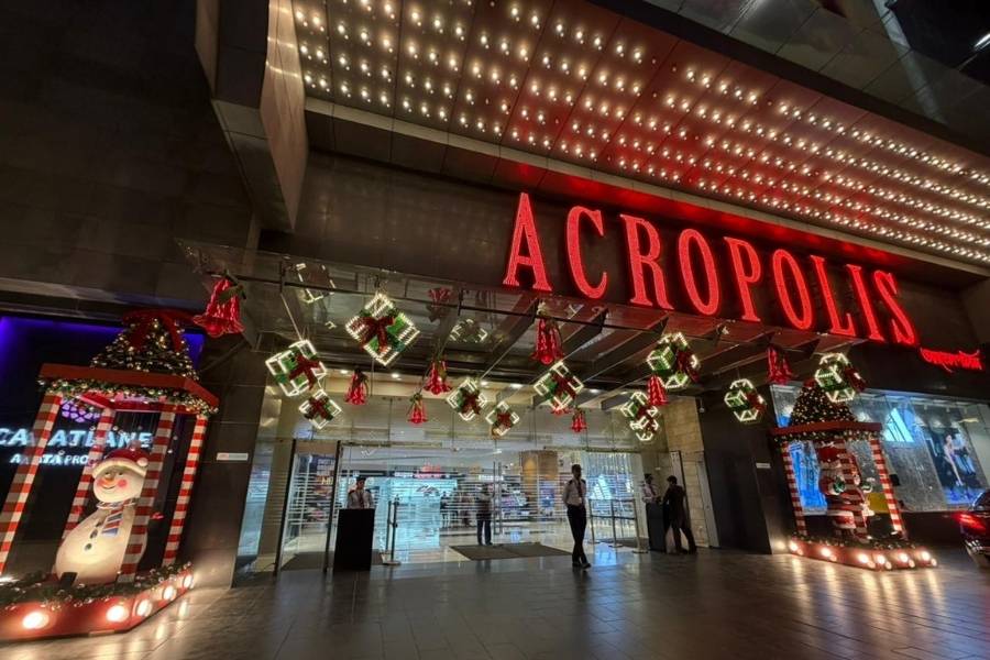 Acropolis Mall has lit up the countdown to Christmas with grand décor and a carousel-inspired festive centrepiece