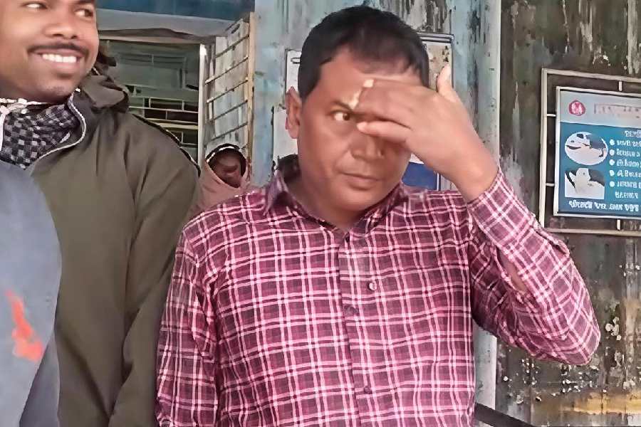 Alim Molla being taken to court in Basirhat on Monday.