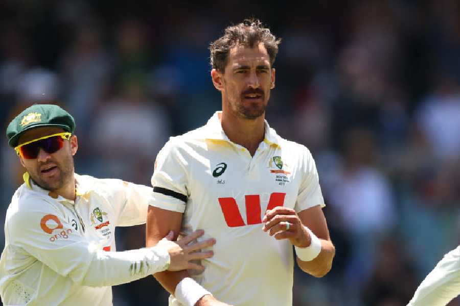 Mitchell Starc during the just-concluded Adelaide Test.