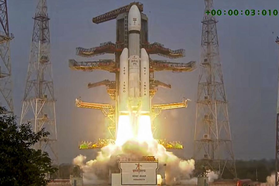 Indian Space Research Organisation (ISRO) launches the BlueBird Block-2 communication satellite of AST SpaceMobile, USA, onboard its launch vehicle LVM3-M6 from the Satish Dhawan Space Centre, Sriharikota, Andhra Pradesh.