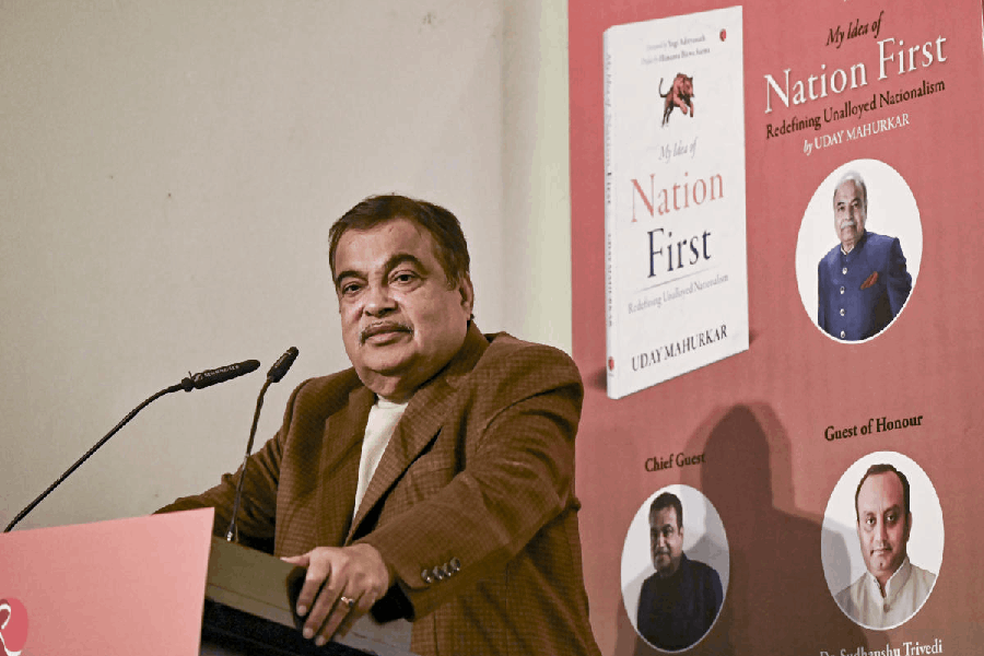 Union Minister Nitin Gadkari speaks during the launch of veteran journalist and former central information commissioner Uday Mahurkar's book titled 'My Idea of Nation First: Redefining Unalloyed Nationalism', at the Indira Gandhi National Centre for the Arts (IGNCA), Janpath, in New Delhi, Tuesday, Dec. 23, 2025.