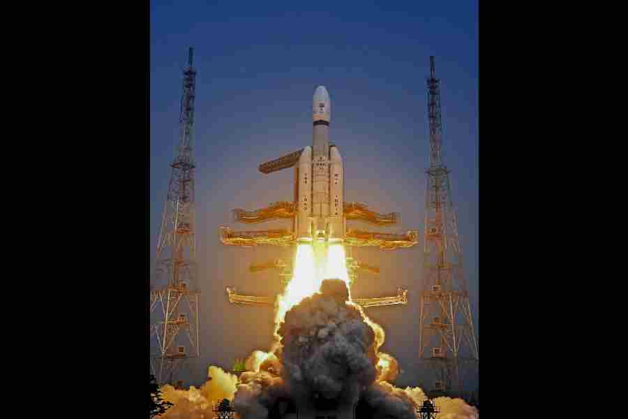 The rocket carrying the BlueBird Block-2 satellite lifts off from Sriharikota on Wednesday.