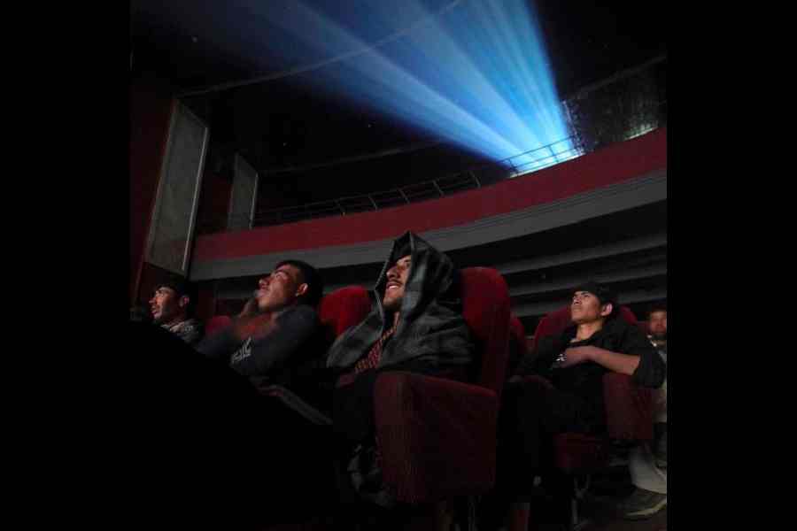 A Bollywood film plays at the Ariana theatre in Kabul in 2012. 