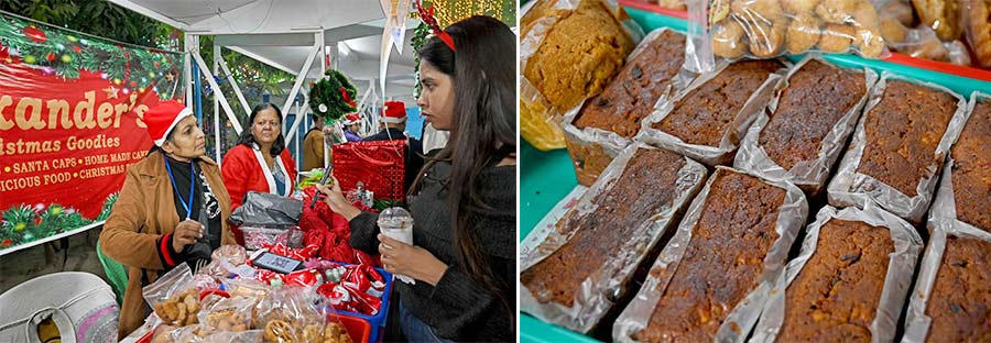 Alexander’s is another must-visit stall in Allen Park with full cakes for Rs 500 and slices at Rs 100. Kalkals and rose cookies are available in packets for Rs 200. They also have delectable homemade chocolates for Rs 50 a piece