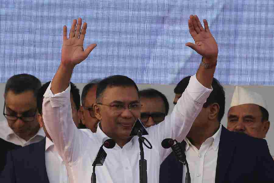 Tarique Rahman in Dhaka on Thursday.