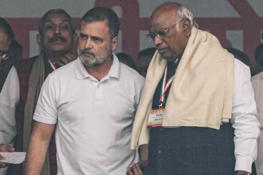 Rahul Gandhi and Mallikarjun Kharge