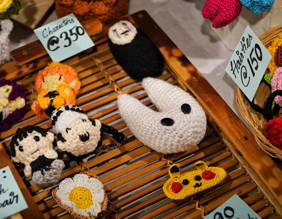 Crochet dolls featuring the Hornet from 'Hollow Knight: Silksong', Zenitsu from 'Demon Slayer' and Pikachu
