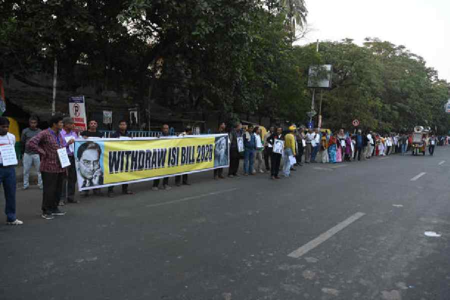 ISI scholars protest against the ISI bill in November