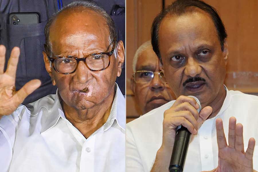 Sharad Pawar (left), Ajit Pawar