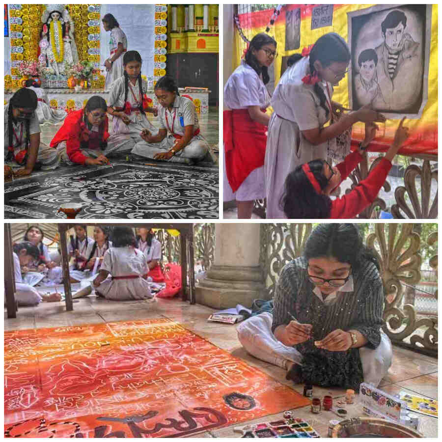 Kolkata photography Kolkatans watch Union Budget, eve of Saraswati