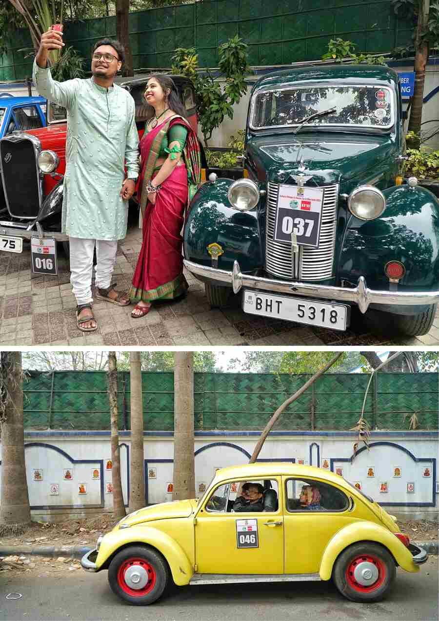 Vintage car owners of Kolkata participated in a Vintage Car Rally organised by Calcutta Rowing Club on Sunday  