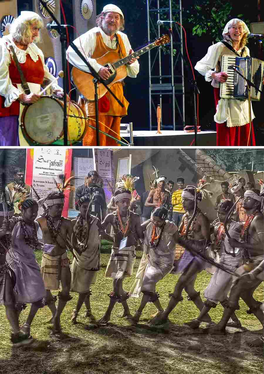 A band from the Netherlands and a troop of dancers from Orissa Koraput Dance performed at the World Peace Music Festival Sur Jahan 2025 in Golf Green on February 1. The festival ended on February 2  