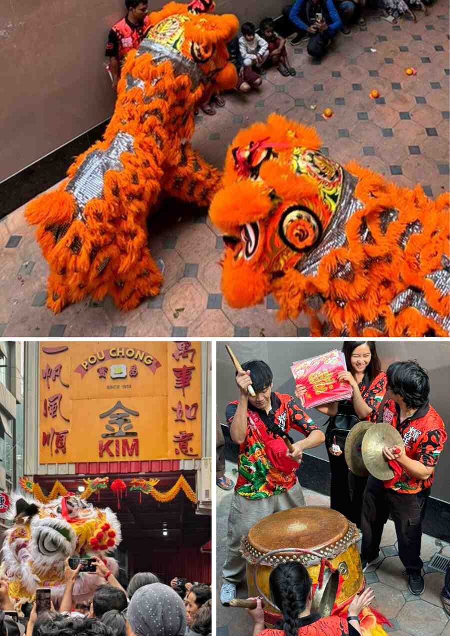 Chinese New Year celebrations at Pou Chong main branch in Tirreta Bazar. A dragon dance was held to welcome the Year of the Snake on January 29  