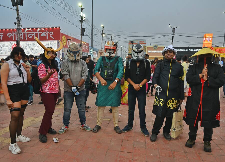 A bunch of youngsters turned up at the Book Fair dressed up as characters from Naruto, Star Wars and the Marvel Cinematic Universe 