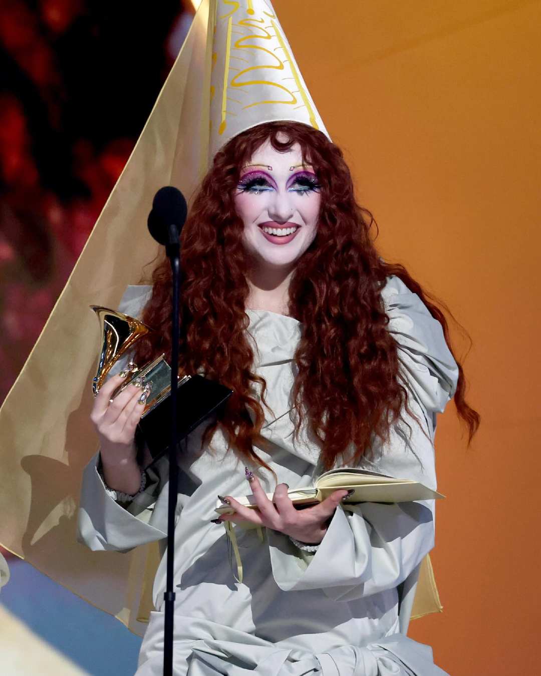 Like Carpenter, Chappell Roan bagged her first Grammy award on Monday. She won the trophy for best new artist.