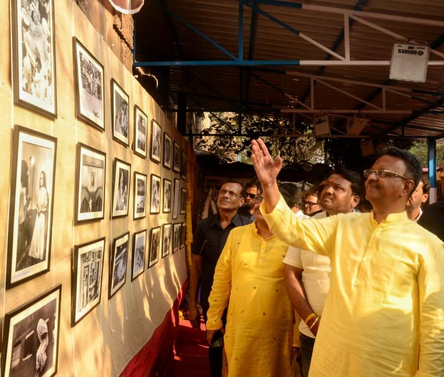 Mayor Firhad Hakim at a photo exhibition by Kolkata Photojournalists Association at Esplanade on Monday. The last day of the exhibition is February 4