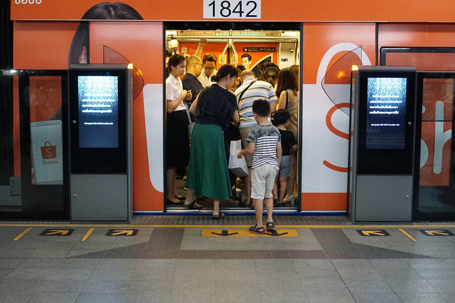 The BTS Skytrain is great option if travelling with young kids and strollers