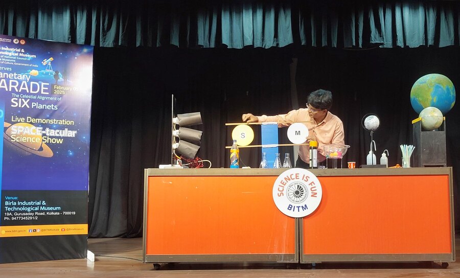 Birla Industrial and Technological Museum hosted SPACE-tacular Science Show, a part of viewing 'Planetary Parade - the Cosmic Alignment of Planets' on Wednesday 