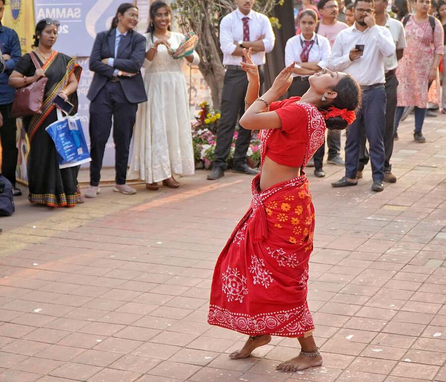 The book fair ground became an open stage for dancers performing to folk numbers