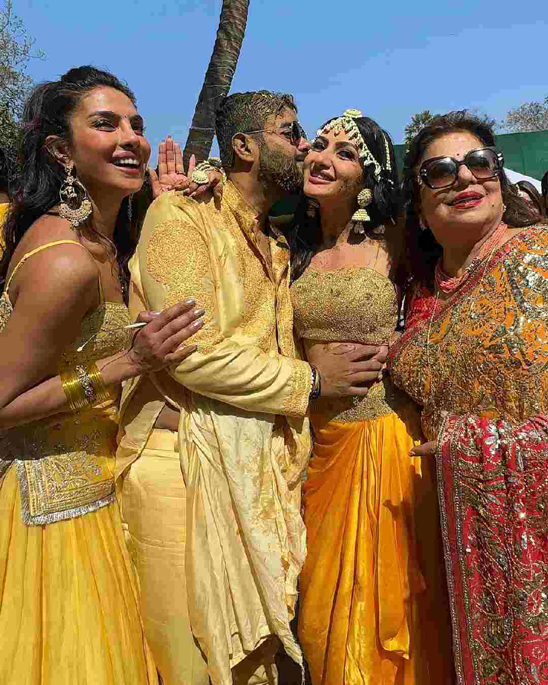 Actress Priyanka Chopra Jonas attended the pre-wedding festivities of her younger brother Siddharth Chopra on Wednesday. 