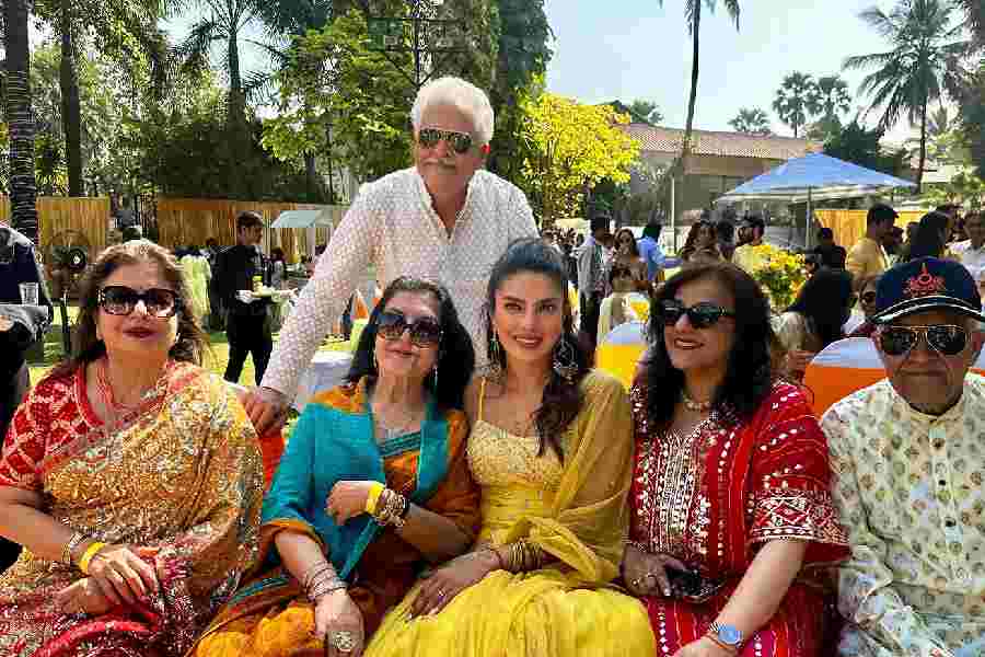 Actress Priyanka Chopra Jonas attended the pre-wedding festivities of her younger brother Siddharth Chopra on Wednesday. 