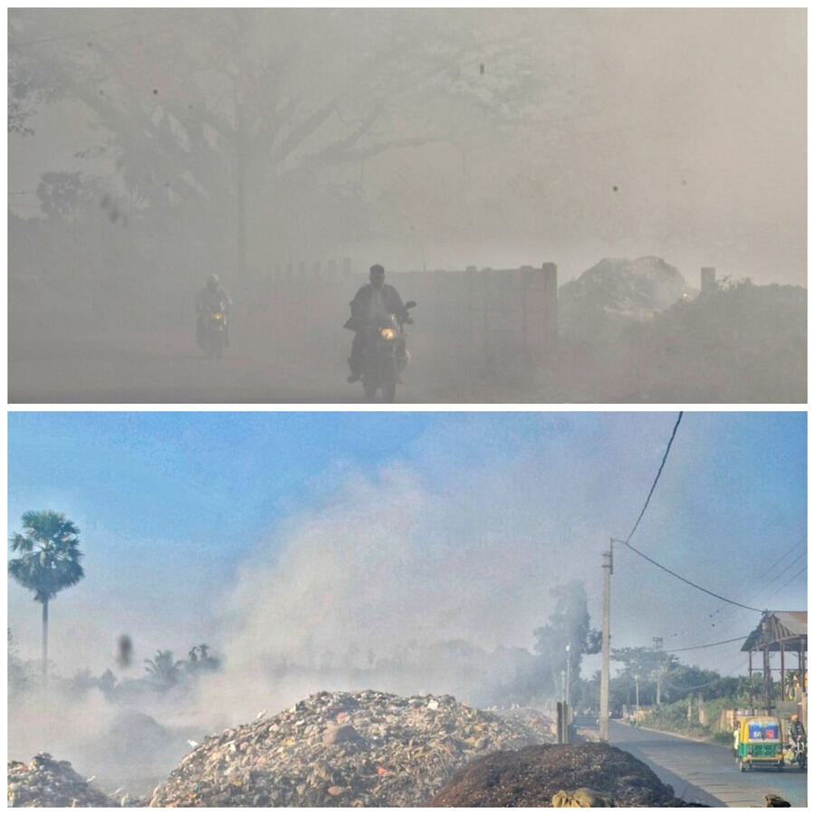 Constant burning of garbage at the Baruipur municipal dumping ground emits noxious fumes on the Baruipur-Rana-Beliaghata-Kulpi road, endangering lives of commuters and zero regard for the environment. January 2025 was the warmest since records began, at 1.75°C above the pre-industrial level