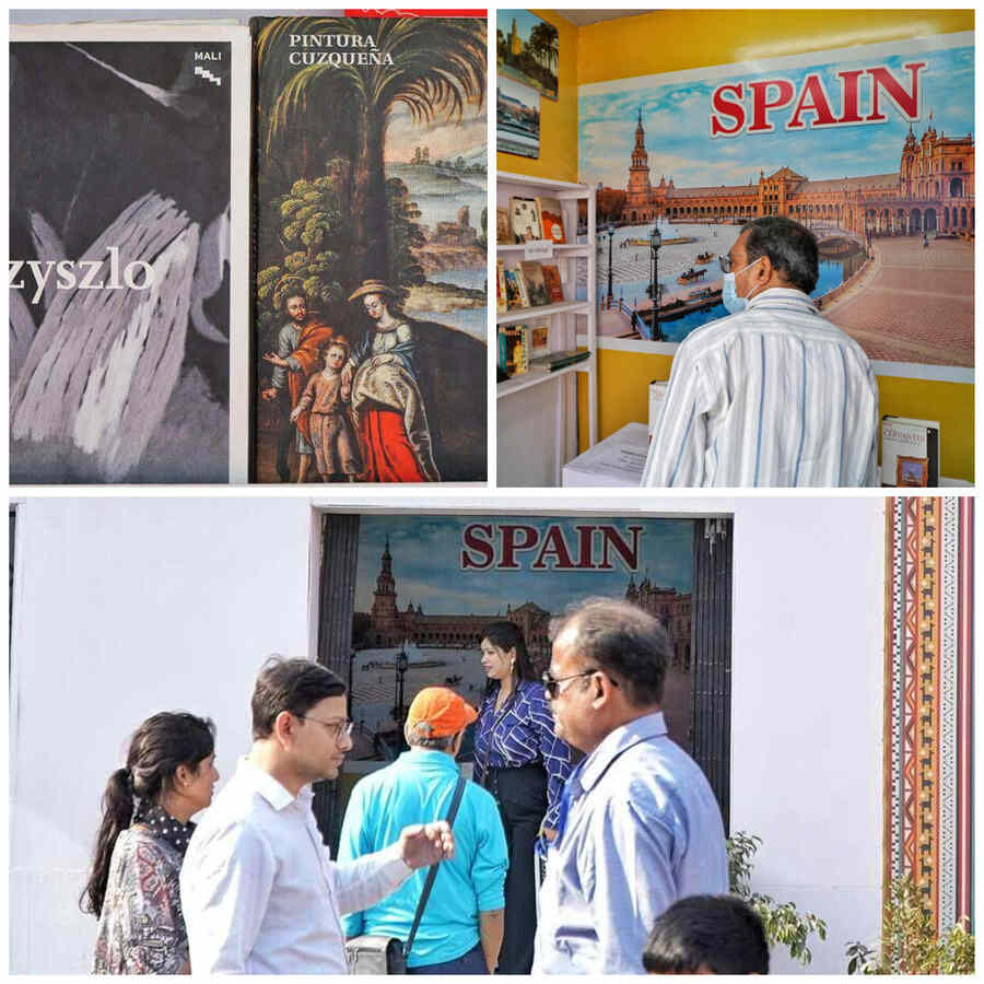 Spain was chosen as the guest of honour at the 2023 Kolkata Book Fair. This year, the F2 stall has interesting reads like ‘Pintura Cuzquena’, which presents high-quality photographs of 158 Spanish colonial paintings produced in the Cusco region of Peru, spanning the sixteenth to the nineteenth century, featuring descriptions and critical commentary by specialists