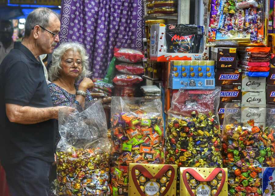 Shops in New Market stocked up on an array of chocolates in the run-up to Valentine's Day. Sunday was Chocolate Day   