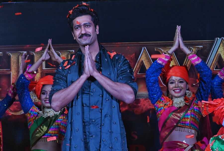 Actor Vicky Kaushal interacts with the media at Priya cinema on February 7 to promote his upcoming film ‘Chhava’. The period drama releases on February 14 