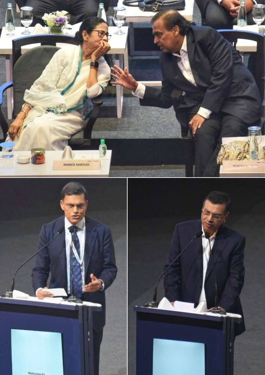 On the first day of the Bengal Global Business Summit (BGBS), present at the Biswa Bangla Convention Centre were renowned industrialists like Mukesh Ambani, Sajjan Jindal, Harshvardhan Neotia and Sanjiv Goenka  