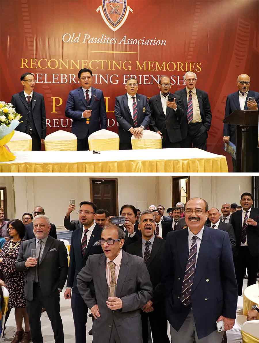 The old boys of St. Paul’s remembered many things from their school days, including the school song. All the Paulites rose to their feet and sang the school song without missing a beat, bringing back the emotions they felt while singing it at school events