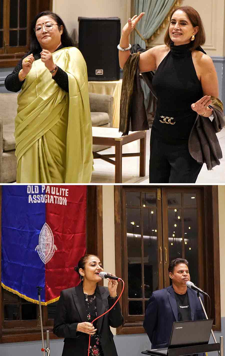 The spouses, too, had a merry time as they took to the floor, shaking a leg to the groovy music performed by Mantasha and Birdie Jordan, vocalists from The B minor Project