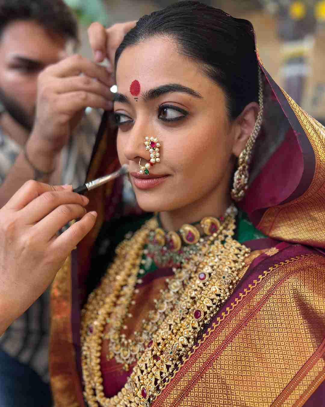 Actress Rashmika Mandanna on Friday shared behind-the-scenes pictures from the sets of her latest release Chhaava, co-starring Vicky Kaushal and Akshaye Khanna.