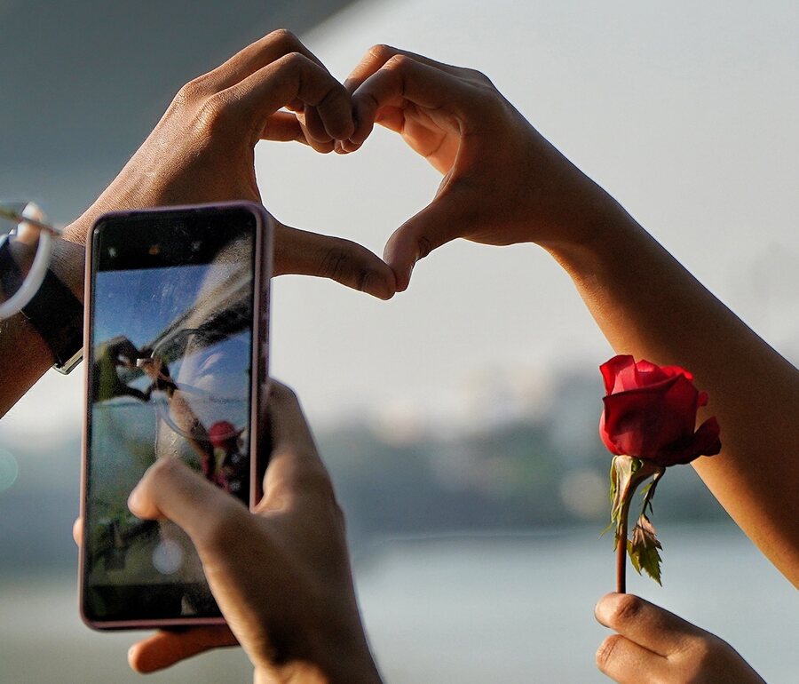 Taking pictures together was mandatory for the posts on social media platforms  