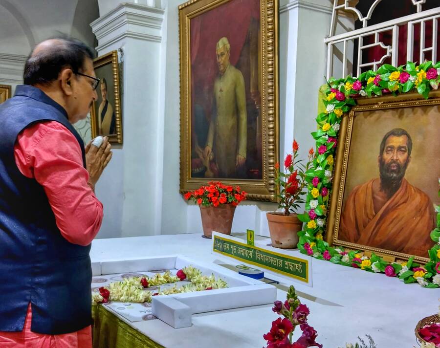 Assembly Speaker Biman Banerjee pays homage to Ramakrishna Paramhansa on his 189th birth anniversary. He was born on February 18, 1836, in the village of Kamarpukur in West Bengal