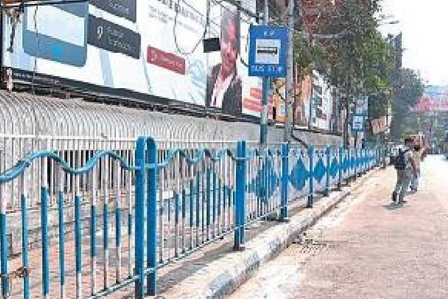 A pavement along CR Avenue after the eviction drive on Tuesday.