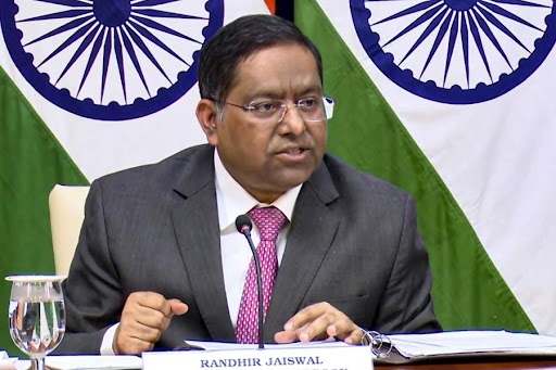 MEAspokesperson Randhir Jaiswal and PM Narendra Modi