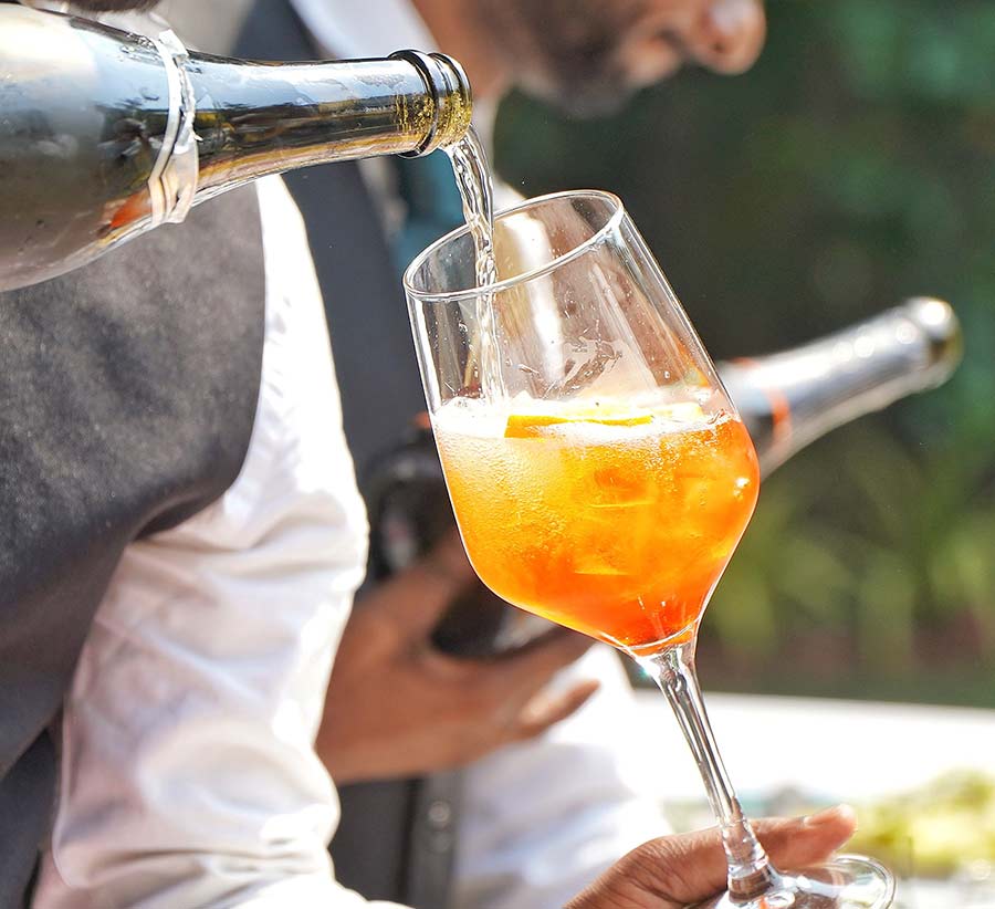 The tipples of the day were sparkling, white, rose and red wines