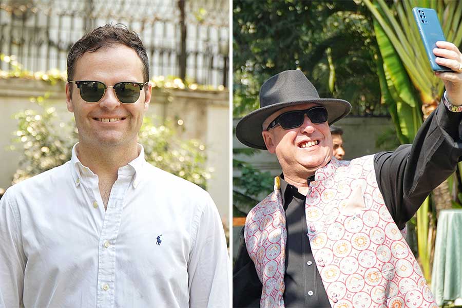 Hugh Boylan, consul-general of Australia in Kolkata, and Andrew Fleming, British deputy high commissioner for East and North-East India