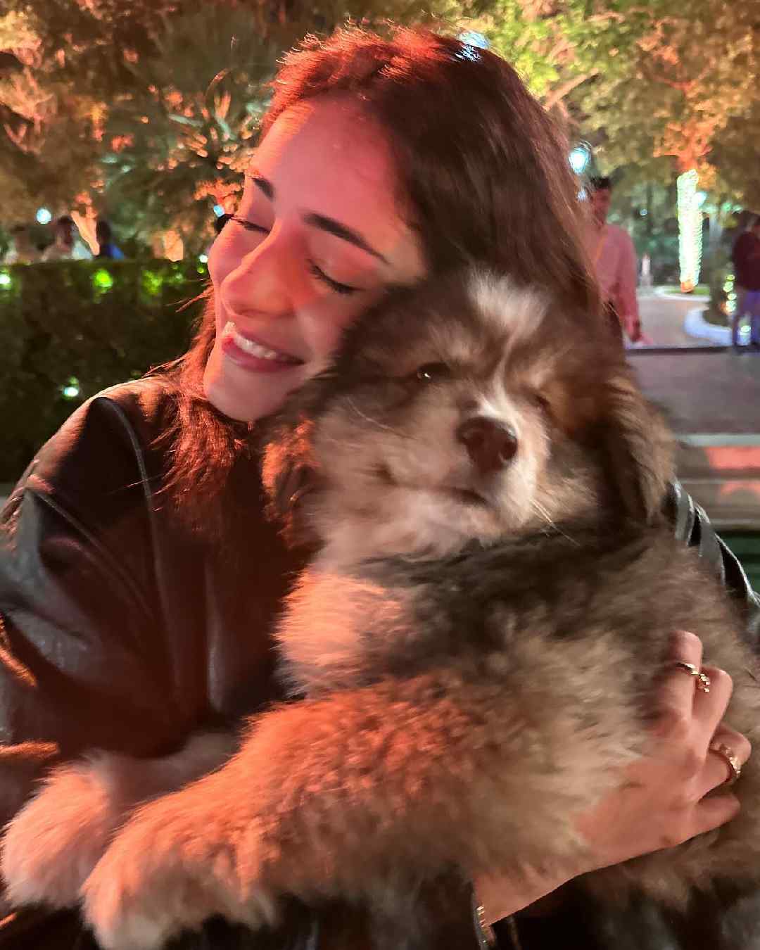 Ananya Panday welcomed 2025 with a set of adorable pictures with her pet dog Riot. Ananya’s mum Bhavana Pandey reacted to the post with heart emojis.  