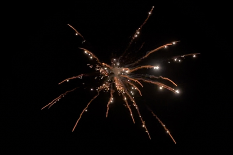 As the clock struck 12, fireworks filled up the sky in several areas