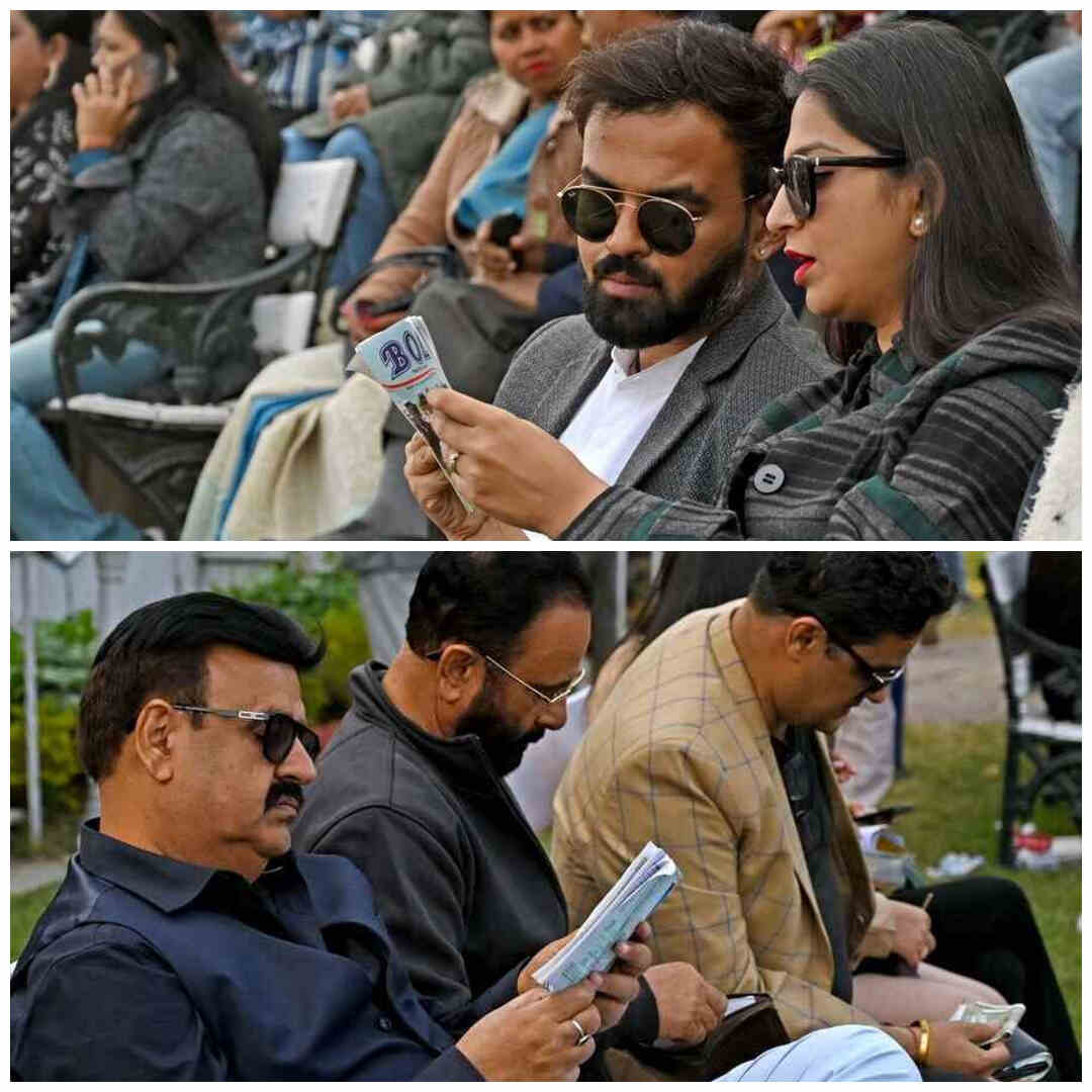 Race cards or race books, which are printed cards used in horse racing giving information about races, principally the horses running in each particular race, was spotted in almost every hand at RCTC