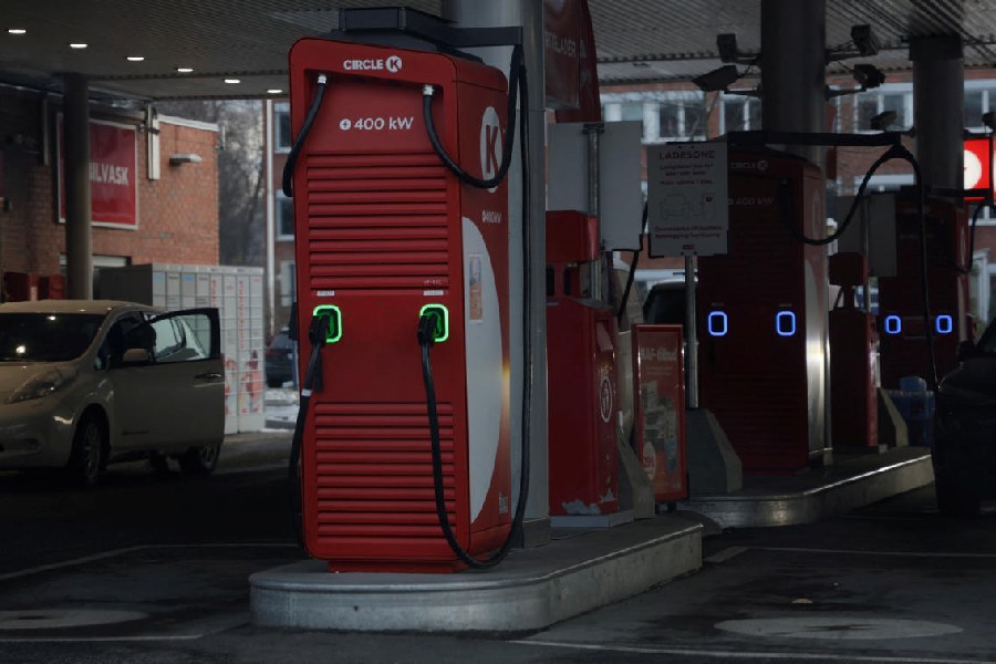 A view of charging points at a station in Sandvika. Reuters
