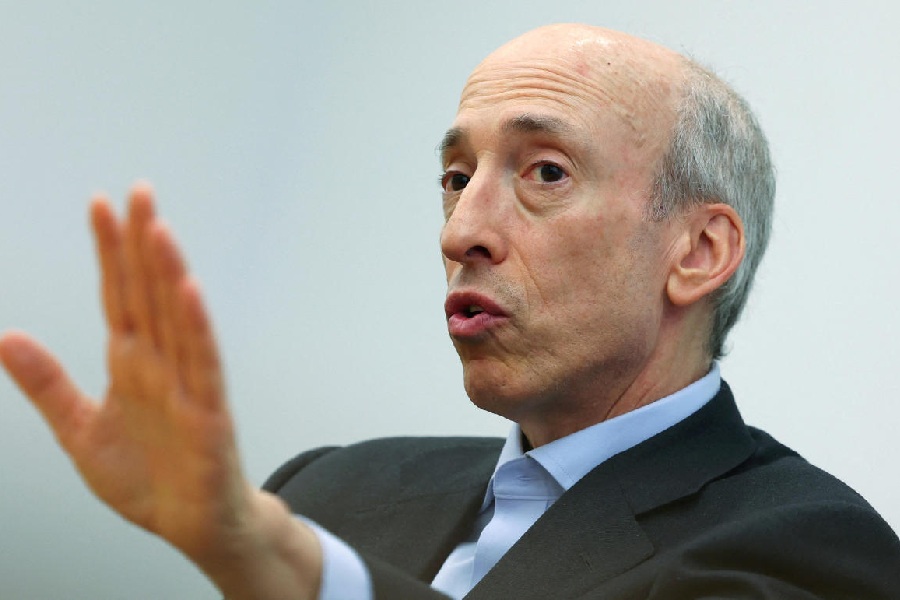  U.S. Securities and Exchange Commission (SEC) Chair Gary Gensler speaks during an interview with Reuters in New York City, U.S., June 5, 2024.